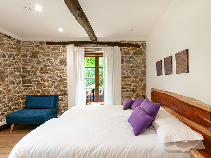 Habitación de la casona La Pousada de Boimouro